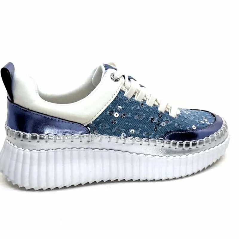 Décontracté|Baskets<Ivoire0317a Baskets Légère Ivoire 2300962 Textile Bleu