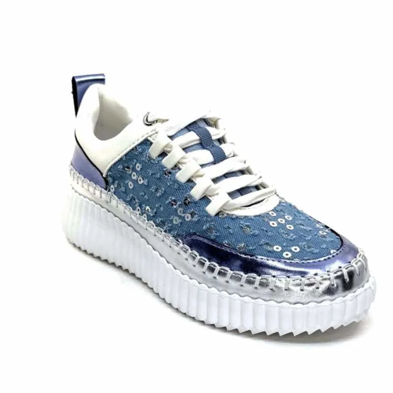 Décontracté|Baskets<Ivoire0317a Baskets Légère Ivoire 2300962 Textile Bleu