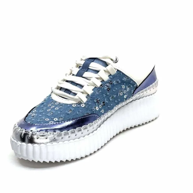 Décontracté|Baskets<Ivoire0317a Baskets Légère Ivoire 2300962 Textile Bleu