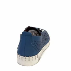 Vacances|Sport Chic<384-ivoire Baskets Légère Ivoire Hy2020 Cuir Bleu
