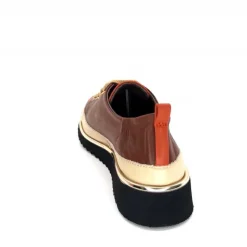 Sport Chic|Baskets<XSA Baskets Légère 8010 Poseidon Cuir Beige &amp; Rouille Marron