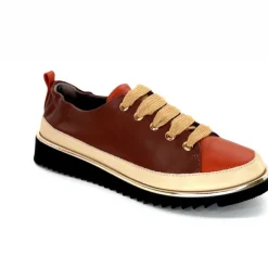 Sport Chic|Baskets<XSA Baskets Légère 8010 Poseidon Cuir Beige &amp; Rouille Marron