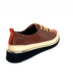 Sport Chic|Baskets<XSA Baskets Légère 8010 Poseidon Cuir Beige &amp; Rouille Marron