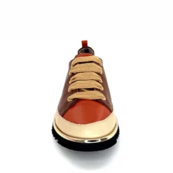 Sport Chic|Baskets<XSA Baskets Légère 8010 Poseidon Cuir Beige &amp; Rouille Marron