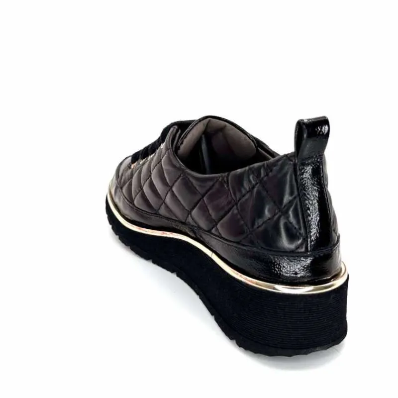 Sport Chic|Baskets<XSA Baskets Légère 160 Vernis & Cuir Matelassé Noir