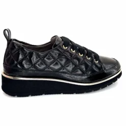 Sport Chic|Baskets<XSA Baskets Légère 160 Vernis & Cuir Matelassé Noir