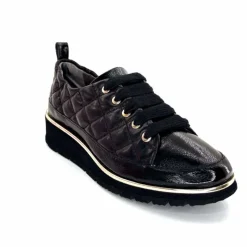 Sport Chic|Baskets<XSA Baskets Légère 160 Vernis & Cuir Matelassé Noir