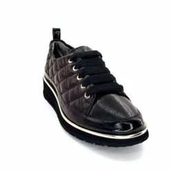 Sport Chic|Baskets<XSA Baskets Légère 160 Vernis & Cuir Matelassé Noir