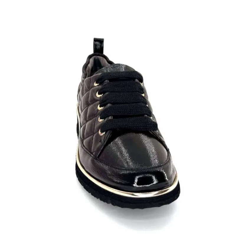 Sport Chic|Baskets<XSA Baskets Légère 160 Vernis & Cuir Matelassé Noir