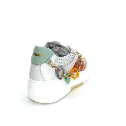 Bijoux|Baskets<Méliné Baskets Ne 831 Cat 1 Var Cuir Gris Textile Bleu Rose Bijoux GrisClair