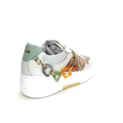 Bijoux|Baskets<Méliné Baskets Ne 831 Cat 1 Var Cuir Gris Textile Bleu Rose Bijoux GrisClair