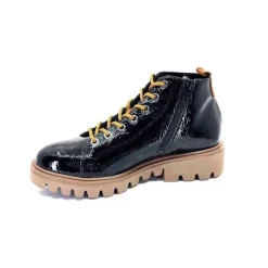 Sport|Baskets<Ivoire0130a Baskets Montante Ivoire 3g4925 Cuir Vernis Noir Marron