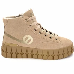 Compensées & Plateformes|Baskets<No Name Baskets Montante Play Mid W Daim Nude Beige