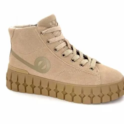 Compensées & Plateformes|Baskets<No Name Baskets Montante Play Mid W Daim Nude Beige