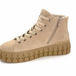 Compensées & Plateformes|Baskets<No Name Baskets Montante Play Mid W Daim Nude Beige