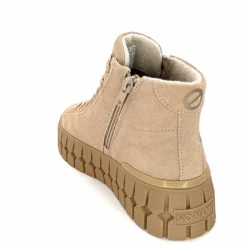 Compensées & Plateformes|Baskets<No Name Baskets Montante Play Mid W Daim Nude Beige