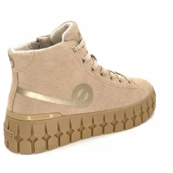 Compensées & Plateformes|Baskets<No Name Baskets Montante Play Mid W Daim Nude Beige