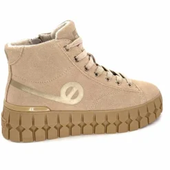 Compensées & Plateformes|Baskets<No Name Baskets Montante Play Mid W Daim Nude Beige