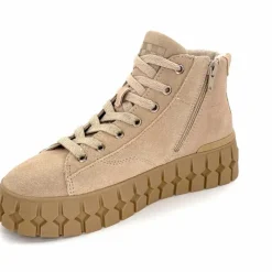 Compensées & Plateformes|Baskets<No Name Baskets Montante Play Mid W Daim Nude Beige
