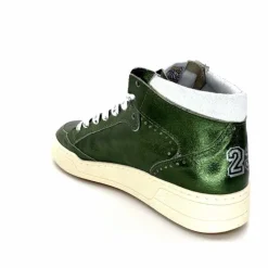Teenager|Baskets<Semerdjian Baskets Montante SMR23 Braga A548 Cuir Métallique Vert