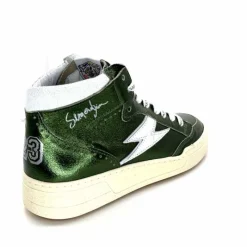 Teenager|Baskets<Semerdjian Baskets Montante SMR23 Braga A548 Cuir Métallique Vert