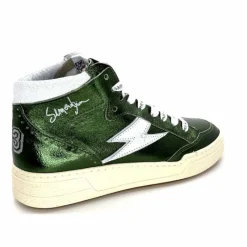 Teenager|Baskets<Semerdjian Baskets Montante SMR23 Braga A548 Cuir Métallique Vert
