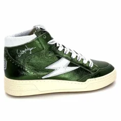 Teenager|Baskets<Semerdjian Baskets Montante SMR23 Braga A548 Cuir Métallique Vert