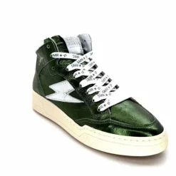 Teenager|Baskets<Semerdjian Baskets Montante SMR23 Braga A548 Cuir Métallique Vert