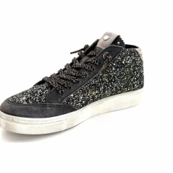 Fantaisie|Baskets<cetti Baskets Montantes C1333 Sra Cuir Gris Paillette GrisFoncé