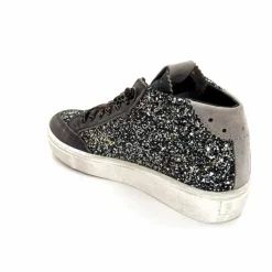 Fantaisie|Baskets<cetti Baskets Montantes C1333 Sra Cuir Gris Paillette GrisFoncé