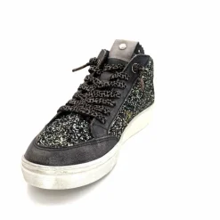 Fantaisie|Baskets<cetti Baskets Montantes C1333 Sra Cuir Gris Paillette GrisFoncé