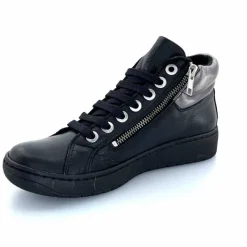 Basic|Baskets<Chacal Baskets Montantes Fermeture Éclair 6944 Cuir Noir