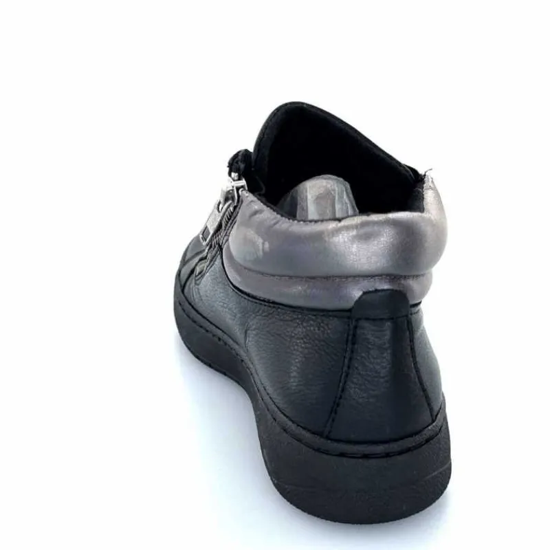 Basic|Baskets<Chacal Baskets Montantes Fermeture Éclair 6944 Cuir Noir