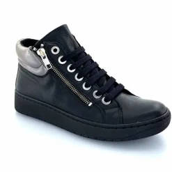 Basic|Baskets<Chacal Baskets Montantes Fermeture Éclair 6944 Cuir Noir