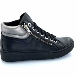 Basic|Baskets<Chacal Baskets Montantes Fermeture Éclair 6944 Cuir Noir