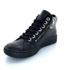 Basic|Baskets<Chacal Baskets Montantes Fermeture Éclair 6944 Cuir Noir