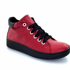 Basic|Baskets<Chacal Baskets Montantes Fermeture Éclair 6943 Cuir Rouge