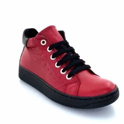 Basic|Baskets<Chacal Baskets Montantes Fermeture Éclair 6943 Cuir Rouge