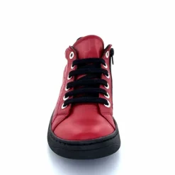 Basic|Baskets<Chacal Baskets Montantes Fermeture Éclair 6943 Cuir Rouge