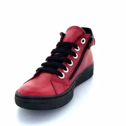 Basic|Baskets<Chacal Baskets Montantes Fermeture Éclair 6943 Cuir Rouge