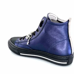 Teenager|Sport Chic<Méliné Baskets Montantes He 202 Cuir Métallique Bijoux Bleu