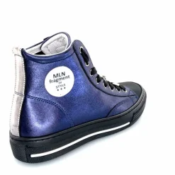 Teenager|Sport Chic<Méliné Baskets Montantes He 202 Cuir Métallique Bijoux Bleu