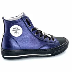 Teenager|Sport Chic<Méliné Baskets Montantes He 202 Cuir Métallique Bijoux Bleu