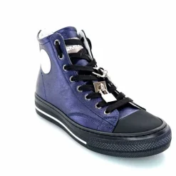 Teenager|Sport Chic<Méliné Baskets Montantes He 202 Cuir Métallique Bijoux Bleu