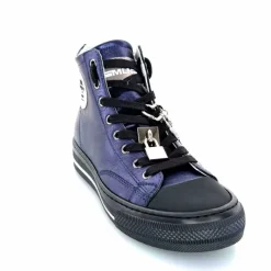 Teenager|Sport Chic<Méliné Baskets Montantes He 202 Cuir Métallique Bijoux Bleu
