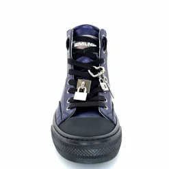 Teenager|Sport Chic<Méliné Baskets Montantes He 202 Cuir Métallique Bijoux Bleu