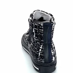 Teenager|Bijoux<Méliné Baskets Montantes He 202 Textile Blanc Bijoux Noir