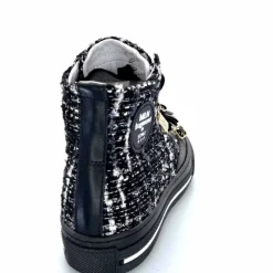 Teenager|Bijoux<Méliné Baskets Montantes He 202 Textile Blanc Bijoux Noir