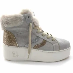 Teenager|Bijoux<GioPiu Baskets Montantes Plateformes Gio+ Rosa P02 Daim Gris Clair GrisClair