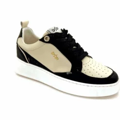Teenager|Décontracté<Myma Baskets 7921 Cuir Crème Noir CrèmeNoir